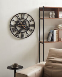 Beliani Wall Clock Petrer 60 Cm Metal Black - thumbnail 2