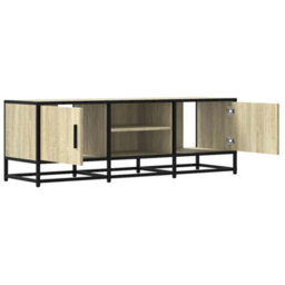 Berkfield Tv Cabinet Sonoma Oak 120X35X41 Cm Engineered Wood And Metal - thumbnail 7