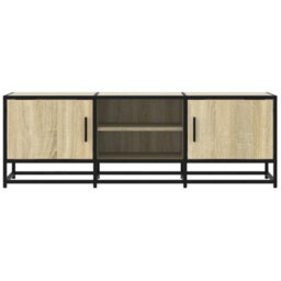 Berkfield Tv Cabinet Sonoma Oak 120X35X41 Cm Engineered Wood And Metal - thumbnail 4