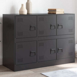 Walplus Sideboard Black 99X39X73 Cm Steel - thumbnail 1