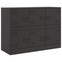 Walplus Sideboard Black 99X39X73 Cm Steel - thumbnail 2