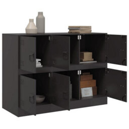 Walplus Sideboard Black 99X39X73 Cm Steel - thumbnail 5