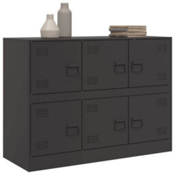 Walplus Sideboard Black 99X39X73 Cm Steel - thumbnail 4