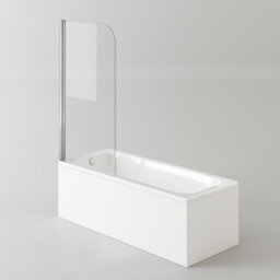 Ibathuk 1700 mm Straight Shower Bath Gloss White Vanity Unit Close Coupled Toilet Wc Bathroom Furniture - thumbnail 3
