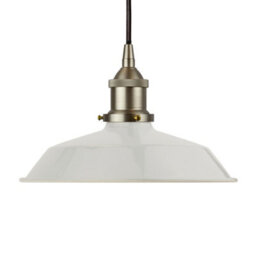 Pale Grey Small Trinity Metal Painted Dome Pendant Light With Brushed Chrome Lamp Holder And Black Round Cable - Se Home - thumbnail 1