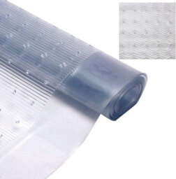 "Vinyl Plastic Clear Guard Non-Slip Protector Mat Thick Film Roll Hallway Stairs Runner Carpet Area Rug 12 Ft Long Width 27"""