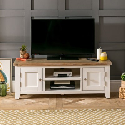 The Furniture Market Cheshire Cream Painted Medium Widescreen Tv Unit Up To 60 Tv Size - image 1