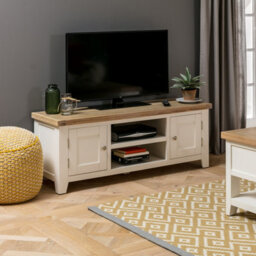 The Furniture Market Cheshire Cream Painted Medium Widescreen Tv Unit Up To 60 Tv Size - thumbnail 4