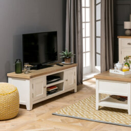 The Furniture Market Cheshire Cream Painted Medium Widescreen Tv Unit Up To 60 Tv Size - thumbnail 5