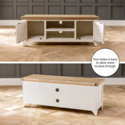 The Furniture Market Cheshire Cream Painted Medium Widescreen Tv Unit Up To 60 Tv Size - thumbnail 6