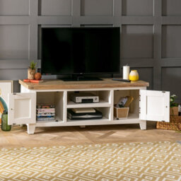 The Furniture Market Cheshire Cream Painted Medium Widescreen Tv Unit Up To 60 Tv Size - thumbnail 3