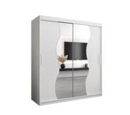 Arte Madrid Contemporary 2 Mirrored Sliding Door Wardrobe 9 Shelves 2 Rails White Matt (H)2000mm (W)1800mm (D)620mm - thumbnail 1