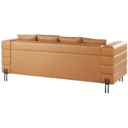 Beliani Sofa 3 Seater Granna Faux Leather Brown - thumbnail 5