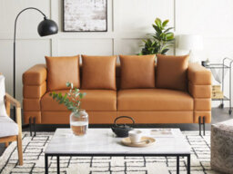Beliani Sofa 3 Seater Granna Faux Leather Brown - thumbnail 2