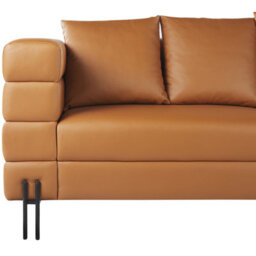 Beliani Sofa 3 Seater Granna Faux Leather Brown - thumbnail 6