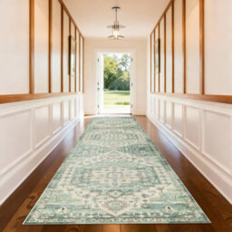 Bedlooms Ember Cashmere Rug 80X150Cm, Tribal Geometric Medallion, Anti Slip, Stain Resistant, Corridor & Hallway Runner - thumbnail 8