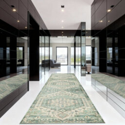 Bedlooms Ember Cashmere Rug 80X150Cm, Tribal Geometric Medallion, Anti Slip, Stain Resistant, Corridor & Hallway Runner - thumbnail 7