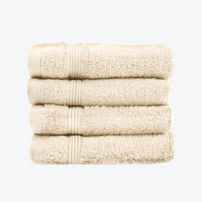 Allure Bath Fashions Luxury Zero Twist Egyptian Cotton 4 Pack Face Cloths - Stone - image 1
