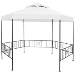 Walplus Garden Gazebo 323X275X265 Cm White 180 G/mâ²