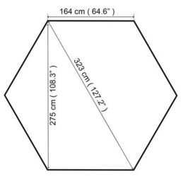 Walplus Garden Gazebo 323X275X265 Cm White 180 G/mâ² - thumbnail 7
