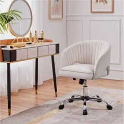 Comfy Desk Chair Adjustable Swivel Office Chair Vanity Chair For Home Office - thumbnail 2