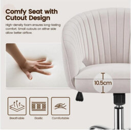Comfy Desk Chair Adjustable Swivel Office Chair Vanity Chair For Home Office - thumbnail 6