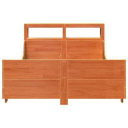 Berkfield Bed Frame Without Mattress Wax Brown 140X200 Cm Solid Wood Pine - thumbnail 4