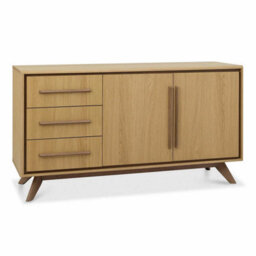 Xample Bentley Designs Kristen Light Oak Large Sideboard, Weathered Oak Finish, 3 Soft Close Drawers, 2 Cupboards, Adjustable Shelves - thumbnail 6