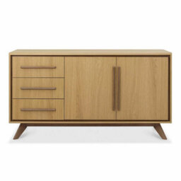Xample Bentley Designs Kristen Light Oak Large Sideboard, Weathered Oak Finish, 3 Soft Close Drawers, 2 Cupboards, Adjustable Shelves - thumbnail 4