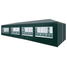 Walplus Party Tent Garden Gazebo Canopy 3X12 M Green - thumbnail 1