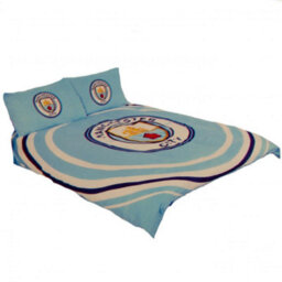 Manchester City Fc Pulse Double Duvet Set Sky Blue (One Size) - thumbnail 1