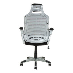Orsina Comfortable Black And Silver Home Office Chair, Ergonomic Work From Home Chair, Movable Ergonomic Chair - thumbnail 4