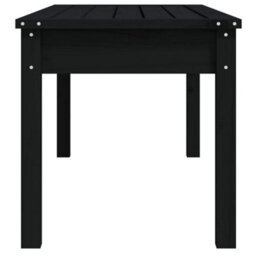Vidaxl Garden Bench Black 109X44X45 Cm Solid Wood Pine Garden Benches - thumbnail 5