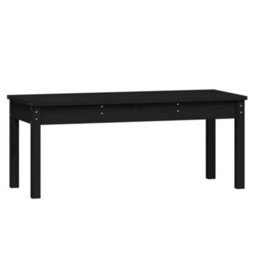 Vidaxl Garden Bench Black 109X44X45 Cm Solid Wood Pine Garden Benches - thumbnail 2