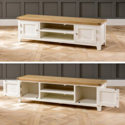 The Furniture Market Cheshire Cream Painted Large Widescreen Tv Unit Up To 80 Tv Size - thumbnail 7