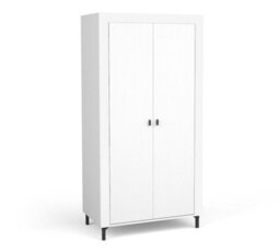 Arte Mossa Modern Hinged Door Wardrobe In White & Oak - W970mm X H1930mm X D560mm - thumbnail 1