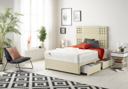 Somnior Beds Somnior Flexby Linen Beige 6Ft Memory Foam Divan Bed With 2 Drawers, Mattress & Headboard - Super King - thumbnail 3