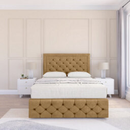 "Sloomy 6Ft Madison Naples Silver Bed Set With 2 Drawers & Footboard, Mattress & 54"" Headboard - Super King"