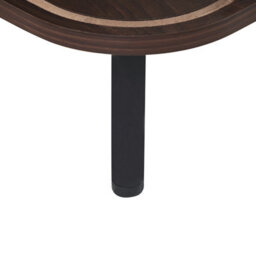 Wyld And Coco Rustic Dark Brown Coffee Table 120 X 60 Cm With Sliding Doors And Storage - thumbnail 5
