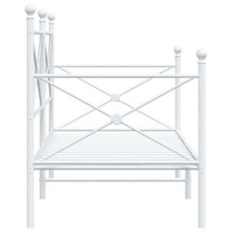 Berkfield Day Bed Without Mattress White 80X200 Cm Steel - thumbnail 6