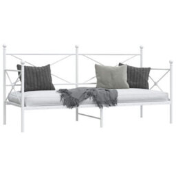 Berkfield Day Bed Without Mattress White 80X200 Cm Steel - thumbnail 4