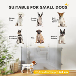 Pawhut Retractable Stair Gate, Dog Gate Extends Up To 140 Cm Wide, Grey - thumbnail 9