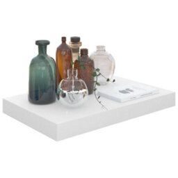 Berkfield Floating Wall Shelves 4 Pcs High Gloss White 40X23X3.8 Cm Mdf - thumbnail 3