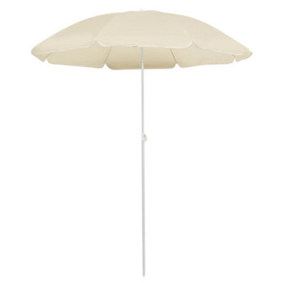 Berkfield Outdoor Parasol With Steel Pole Sand 180 Cm - image 1