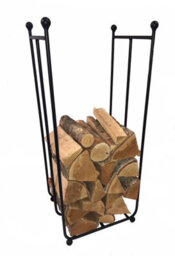 Poppy Forge Log Rack Tall - Steel - L30.5 X W34.3 X H85.1 Cm - Powder Coated Black - thumbnail 2
