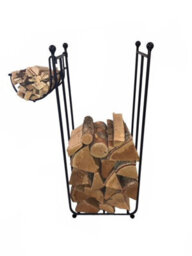 Poppy Forge Log Rack Tall - Steel - L30.5 X W34.3 X H85.1 Cm - Powder Coated Black - thumbnail 5