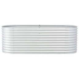 Berkfield Garden Raised Bed 240X80X81 Cm Galvanised Steel Silver - thumbnail 2