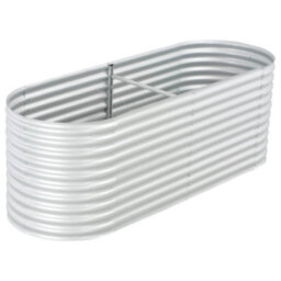 Berkfield Garden Raised Bed 240X80X81 Cm Galvanised Steel Silver