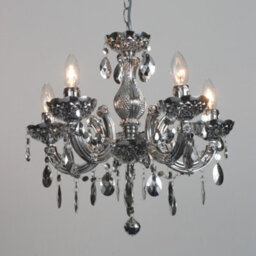 Litecraft Marie Therese Silver 5 Light Chandelier - thumbnail 3