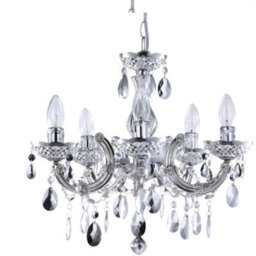 Litecraft Marie Therese Silver 5 Light Chandelier - thumbnail 2